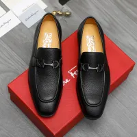 Cheap Salvatore Ferragamo Leather Shoes For Men #1416553 Replica Wholesale [$88.00 USD] [ITEM#1416553] on Replica Salvatore Ferragamo Leather Shoes
