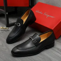 Cheap Salvatore Ferragamo Leather Shoes For Men #1416554 Replica Wholesale [$88.00 USD] [ITEM#1416554] on Replica Salvatore Ferragamo Leather Shoes