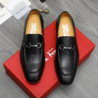 Cheap Salvatore Ferragamo Leather Shoes For Men #1416554 Replica Wholesale [$88.00 USD] [ITEM#1416554] on Replica Salvatore Ferragamo Leather Shoes