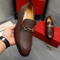 Cheap Salvatore Ferragamo Leather Shoes For Men #1416556 Replica Wholesale [$88.00 USD] [ITEM#1416556] on Replica Salvatore Ferragamo Leather Shoes