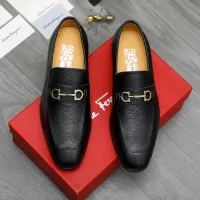 Cheap Salvatore Ferragamo Leather Shoes For Men #1416557 Replica Wholesale [$88.00 USD] [ITEM#1416557] on Replica Salvatore Ferragamo Leather Shoes