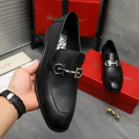 Cheap Salvatore Ferragamo Leather Shoes For Men #1416561 Replica Wholesale [$88.00 USD] [ITEM#1416561] on Replica Salvatore Ferragamo Leather Shoes