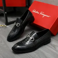 Cheap Salvatore Ferragamo Leather Shoes For Men #1416565 Replica Wholesale [$88.00 USD] [ITEM#1416565] on Replica Salvatore Ferragamo Leather Shoes