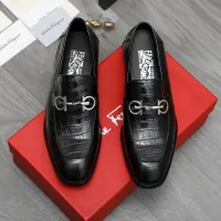 Cheap Salvatore Ferragamo Leather Shoes For Men #1416565 Replica Wholesale [$88.00 USD] [ITEM#1416565] on Replica Salvatore Ferragamo Leather Shoes