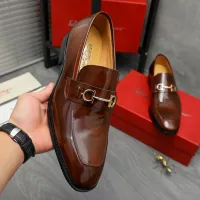Cheap Salvatore Ferragamo Leather Shoes For Men #1416566 Replica Wholesale [$88.00 USD] [ITEM#1416566] on Replica Salvatore Ferragamo Leather Shoes