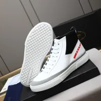 Cheap Prada High Top Shoes For Men #1417142 Replica Wholesale [$85.00 USD] [ITEM#1417142] on Replica Prada High Top Shoes