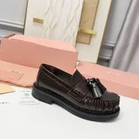 Cheap MIU MIU Leather Shoes For Women #1417426 Replica Wholesale [$108.00 USD] [ITEM#1417426] on Replica MIU MIU Leather Shoes