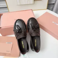 Cheap MIU MIU Leather Shoes For Women #1417426 Replica Wholesale [$108.00 USD] [ITEM#1417426] on Replica MIU MIU Leather Shoes