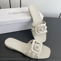 Cheap Calvin Klein CK Slippers For Women #1417477 Replica Wholesale [$64.00 USD] [ITEM#1417477] on Replica Calvin Klein CK Slippers