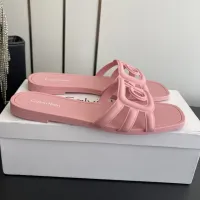 Cheap Calvin Klein CK Slippers For Women #1417478 Replica Wholesale [$64.00 USD] [ITEM#1417478] on Replica Calvin Klein CK Slippers