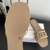 Cheap Calvin Klein CK Slippers For Women #1417479 Replica Wholesale [$64.00 USD] [ITEM#1417479] on Replica Calvin Klein CK Slippers