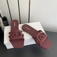 Cheap Calvin Klein CK Slippers For Women #1417480 Replica Wholesale [$64.00 USD] [ITEM#1417480] on Replica Calvin Klein CK Slippers