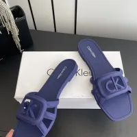 Cheap Calvin Klein CK Slippers For Women #1417481 Replica Wholesale [$64.00 USD] [ITEM#1417481] on Replica Calvin Klein CK Slippers