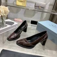 Cheap Prada High-heeled Shoes For Women #1417579 Replica Wholesale [$105.00 USD] [ITEM#1417579] on Replica Prada High-heeled Shoes