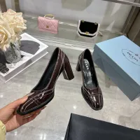 Cheap Prada High-heeled Shoes For Women #1417579 Replica Wholesale [$105.00 USD] [ITEM#1417579] on Replica Prada High-heeled Shoes
