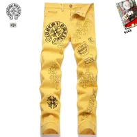 Cheap Chrome Hearts Jeans For Men #1417706 Replica Wholesale [$48.00 USD] [ITEM#1417706] on Replica Chrome Hearts Jeans