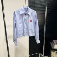 Cheap MIU MIU Shirts Long Sleeved For Women #1417729 Replica Wholesale [$82.00 USD] [ITEM#1417729] on Replica MIU MIU  Shirts