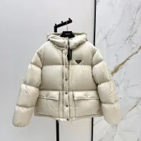 Cheap Prada Down Feather Coat Long Sleeved For Women #1417740 Replica Wholesale [$118.00 USD] [ITEM#1417740] on Replica Prada Down Feather Coat