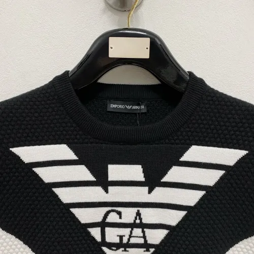 Cheap Armani Sweaters Long Sleeved For Men #1418728 Replica Wholesale [$85.00 USD] [ITEM#1418728] on Replica Armani Sweaters