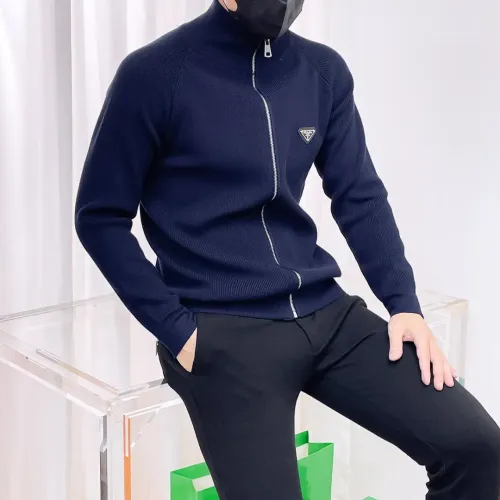 Cheap Prada Sweaters Long Sleeved For Men #1419196 Replica Wholesale [$122.00 USD] [ITEM#1419196] on Replica Prada Sweaters