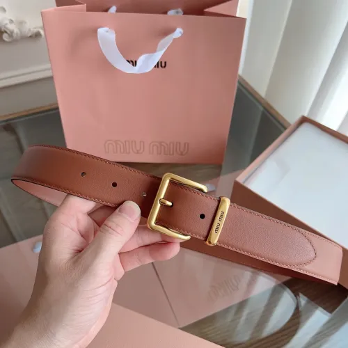 Cheap MIU MIU AAA Quality Belts In 3.5cm For Unisex #1419242 Replica Wholesale [$56.00 USD] [ITEM#1419242] on Replica MIU MIU AAA Quality Belts