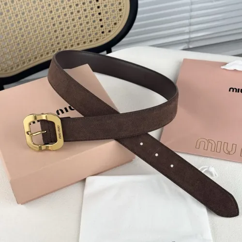 Cheap MIU MIU AAA Quality Belts In 3.5cm For Unisex #1419264 Replica Wholesale [$56.00 USD] [ITEM#1419264] on Replica MIU MIU AAA Quality Belts