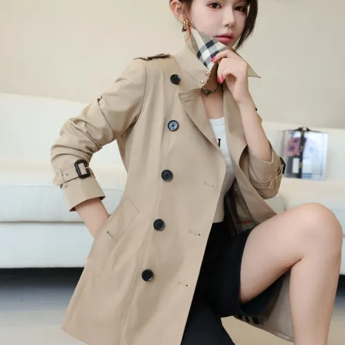 Cheap Burberry Trench Coat Long Sleeved For Women #1419535 Replica Wholesale [$160.00 USD] [ITEM#1419535] on Replica Burberry Trench Coat