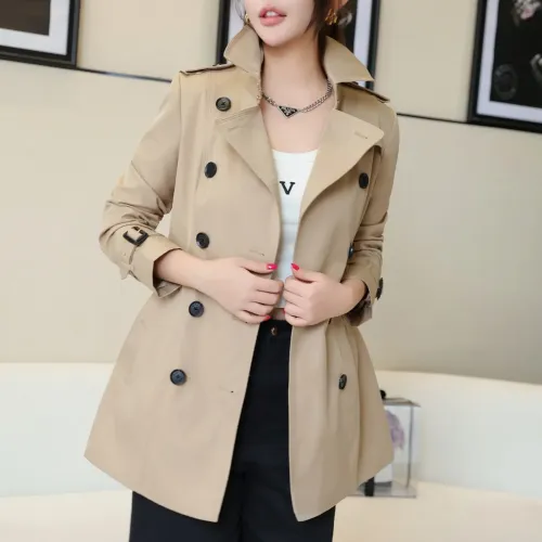 Cheap Burberry Trench Coat Long Sleeved For Women #1419535 Replica Wholesale [$160.00 USD] [ITEM#1419535] on Replica Burberry Trench Coat