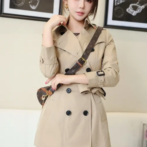 Cheap Burberry Trench Coat Long Sleeved For Women #1419535 Replica Wholesale [$160.00 USD] [ITEM#1419535] on Replica Burberry Trench Coat