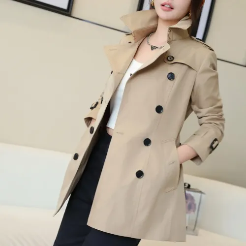 Cheap Burberry Trench Coat Long Sleeved For Women #1419535 Replica Wholesale [$160.00 USD] [ITEM#1419535] on Replica Burberry Trench Coat