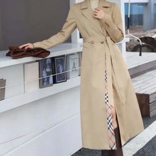 Burberry Trench Coat Long Sleeved For Women #1419552