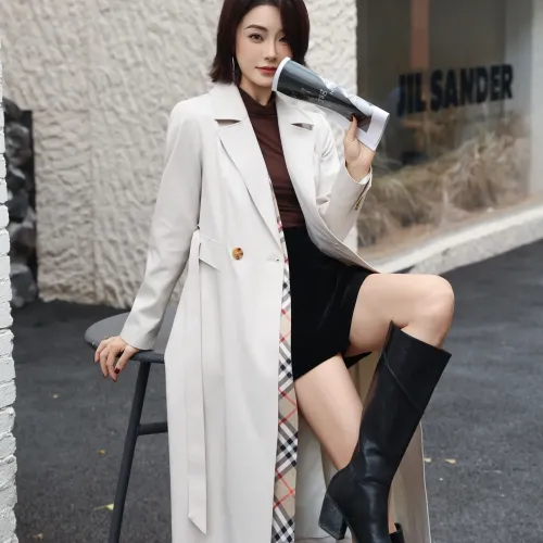 Cheap Burberry Trench Coat Long Sleeved For Women #1419553 Replica Wholesale [$170.00 USD] [ITEM#1419553] on Replica Burberry Trench Coat
