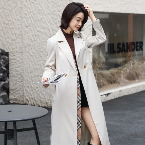 Cheap Burberry Trench Coat Long Sleeved For Women #1419553 Replica Wholesale [$170.00 USD] [ITEM#1419553] on Replica Burberry Trench Coat