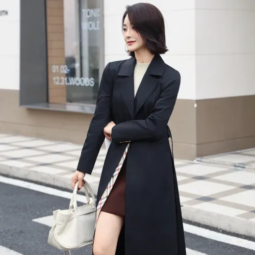 Cheap Burberry Trench Coat Long Sleeved For Women #1419556 Replica Wholesale [$170.00 USD] [ITEM#1419556] on Replica Burberry Trench Coat