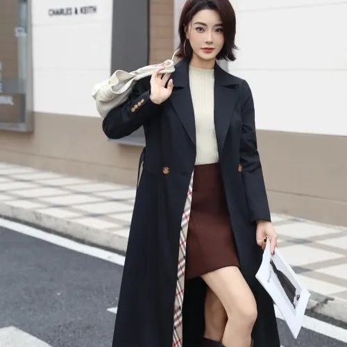 Cheap Burberry Trench Coat Long Sleeved For Women #1419556 Replica Wholesale [$170.00 USD] [ITEM#1419556] on Replica Burberry Trench Coat