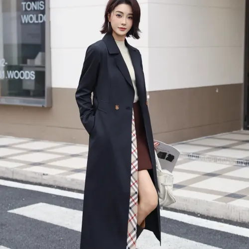 Cheap Burberry Trench Coat Long Sleeved For Women #1419556 Replica Wholesale [$170.00 USD] [ITEM#1419556] on Replica Burberry Trench Coat