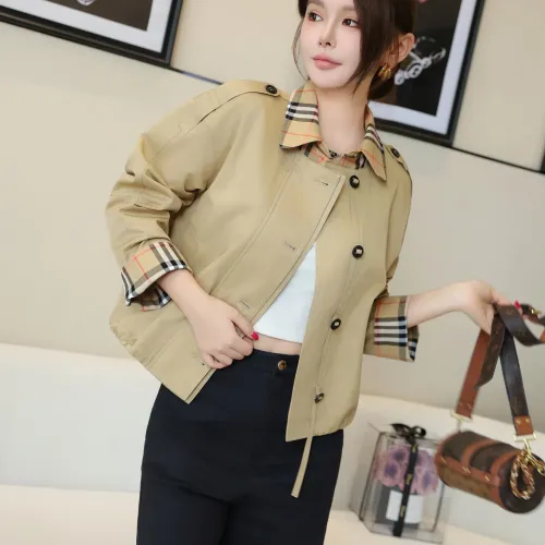 Cheap Burberry Trench Coat Long Sleeved For Women #1419561 Replica Wholesale [$132.00 USD] [ITEM#1419561] on Replica Burberry Trench Coat