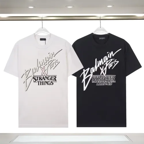 Cheap Balmain T-Shirts Short Sleeved For Unisex #1419614 Replica Wholesale [$29.00 USD] [ITEM#1419614] on Replica Balmain T-Shirts