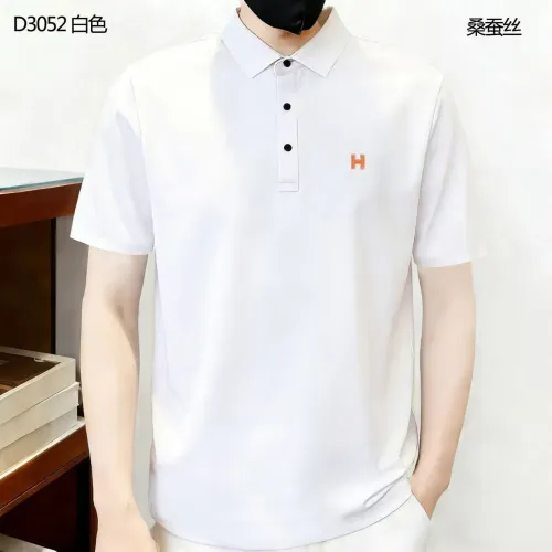 Cheap Hermes T-Shirts Short Sleeved For Men #1420302 Replica Wholesale [$40.00 USD] [ITEM#1420302] on Replica Hermes T-Shirts