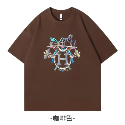 Cheap Hermes T-Shirts Short Sleeved For Unisex #1420797 Replica Wholesale [$34.00 USD] [ITEM#1420797] on Replica Hermes T-Shirts