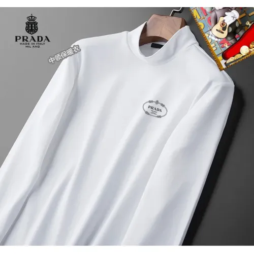 Cheap Prada T-Shirts Long Sleeved For Men #1421454 Replica Wholesale [$40.00 USD] [ITEM#1421454] on Replica Prada T-Shirts