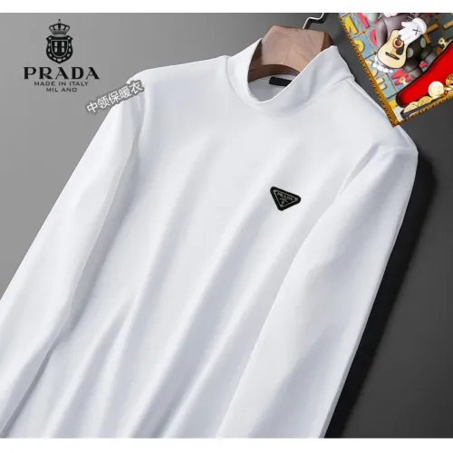 Cheap Prada T-Shirts Long Sleeved For Men #1421457 Replica Wholesale [$40.00 USD] [ITEM#1421457] on Replica Prada T-Shirts