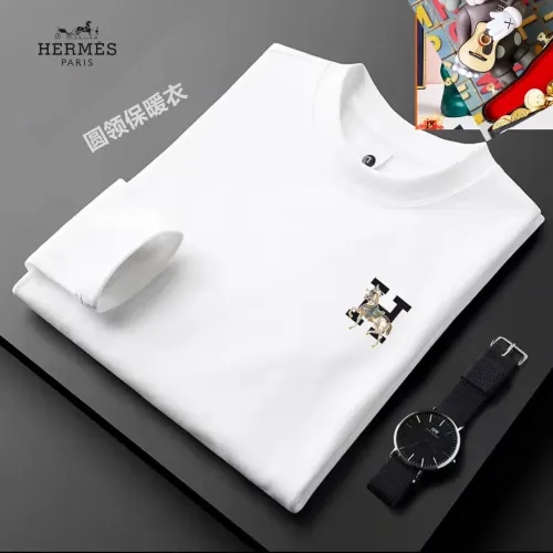 Cheap Hermes T-Shirts Long Sleeved For Men #1421473 Replica Wholesale [$40.00 USD] [ITEM#1421473] on Replica Hermes T-Shirts