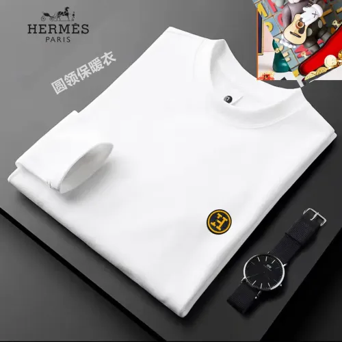 Cheap Hermes T-Shirts Long Sleeved For Men #1421483 Replica Wholesale [$40.00 USD] [ITEM#1421483] on Replica Hermes T-Shirts