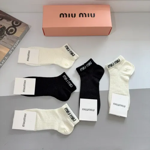 Cheap MIU MIU Socks #1422368 Replica Wholesale [$27.00 USD] [ITEM#1422368] on Replica MIU MIU Socks