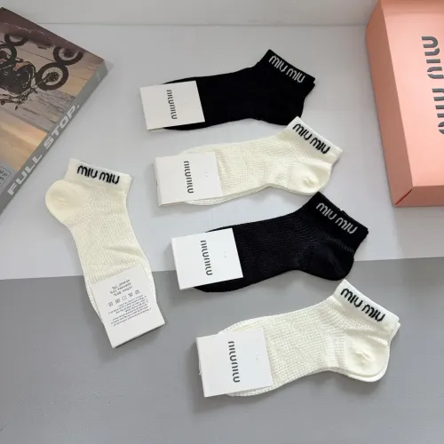 Cheap MIU MIU Socks #1422368 Replica Wholesale [$27.00 USD] [ITEM#1422368] on Replica MIU MIU Socks