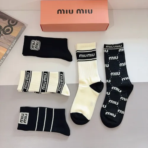 Cheap MIU MIU Socks #1422369 Replica Wholesale [$29.00 USD] [ITEM#1422369] on Replica MIU MIU Socks