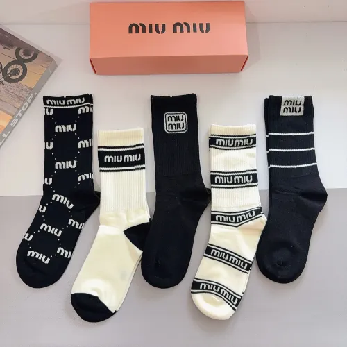 Cheap MIU MIU Socks #1422369 Replica Wholesale [$29.00 USD] [ITEM#1422369] on Replica MIU MIU Socks
