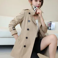 Cheap Burberry Trench Coat Long Sleeved For Women #1419535 Replica Wholesale [$160.00 USD] [ITEM#1419535] on Replica Burberry Trench Coat