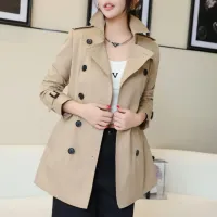Cheap Burberry Trench Coat Long Sleeved For Women #1419535 Replica Wholesale [$160.00 USD] [ITEM#1419535] on Replica Burberry Trench Coat